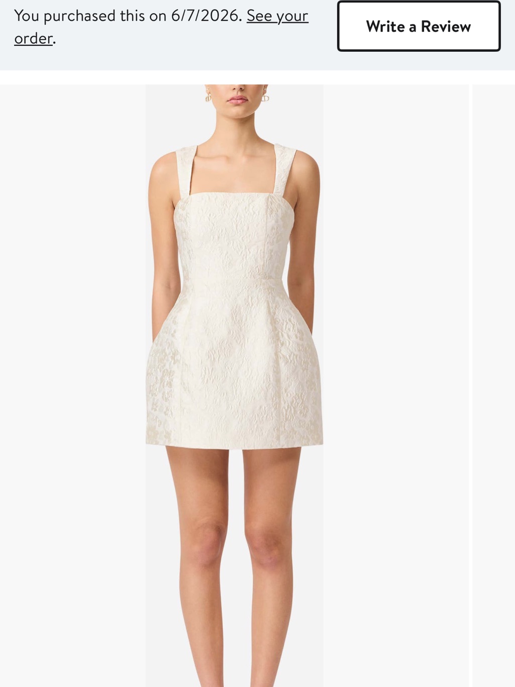 Elliatt Galadirel Jacquard Sleeveless Minidress